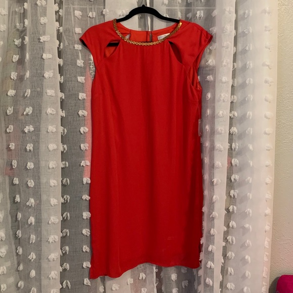 Scarlet red Bisou Michelle Bohbot Holiday Dress - Picture 2 of 7